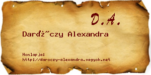 Daróczy Alexandra névjegykártya