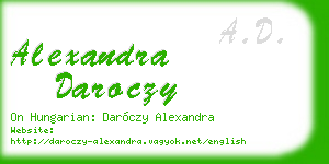 alexandra daroczy business card